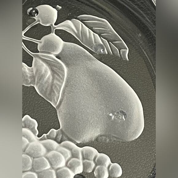 6 Vintage Val St Lambert Glass Coasters Brussels‎ Pattern Intaglio Belgium 3.5" - Picture 5 of 9